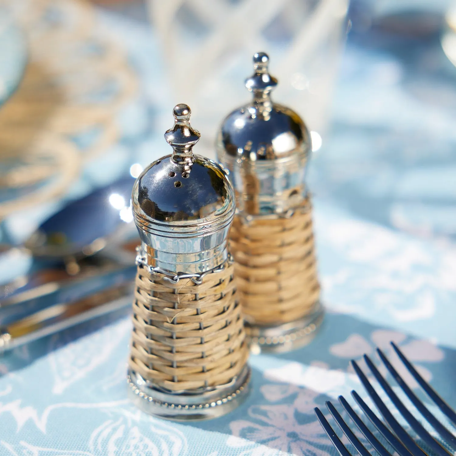 Mrs. Alice Rattan Salt & Pepper Set< Summer Crockery | Crockery Sets