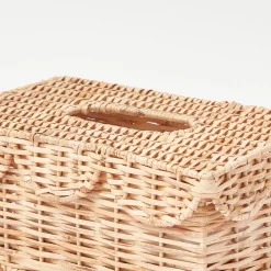 Mrs. Alice Rattan Tissue Box Holder< For The Rattan Lover | For The Homemaker