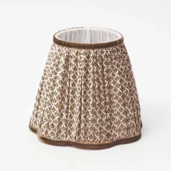 Mrs. Alice Rattan Ursula Rechargeable Lamp with Chocolate Lotus Shade (18cm)< Rechargeable Table Lamps