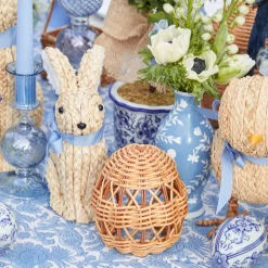 Mrs. Alice Rattan Woven Egg Family< Spring Decorations