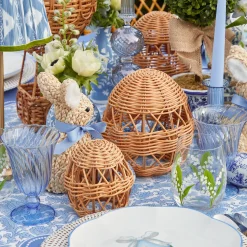 Mrs. Alice Rattan Woven Egg Family< Spring Decorations