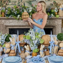 Mrs. Alice Rattan Woven Egg Family< Spring Decorations