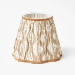 Mrs. Alice Rechargeable Bamboo Lamp with Putty Ikat Shade (18cm)< Rechargeable Table Lamps | Summer Lighting