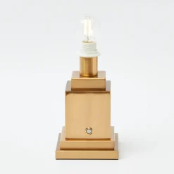 Mrs. Alice Rechargeable Lamp with Chocolate Ikat Shade (18cm)< Rechargeable Table Lamps | For Her