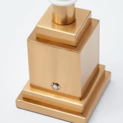 Mrs. Alice Rechargeable Lamp with Chocolate Ikat Shade (18cm)< Rechargeable Table Lamps | For Her