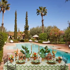 Mrs. Alice Rechargeable Lamp with Green Frilled Shade (18cm)< Rechargeable Table Lamps