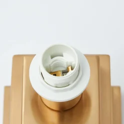 Mrs. Alice Rechargeable Lamp with Olive Ikat Shade (18cm)< Rechargeable Table Lamps