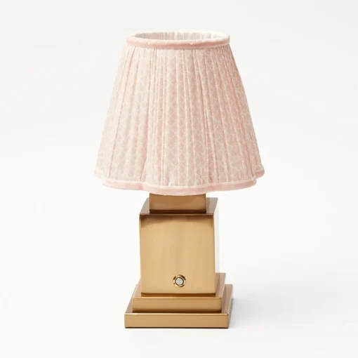 Mrs. Alice Rechargeable Lamp with Pink Lotus Shade (18cm)< Rechargeable Table Lamps