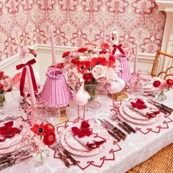 Mrs. Alice Rechargeable Lamp with Pink Frilled Shade (18cm)< Rechargeable Table Lamps | Summer Lighting