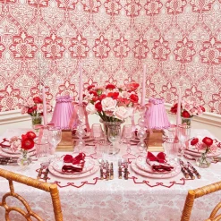 Mrs. Alice Rechargeable Lamp with Pink Frilled Shade (18cm)< Rechargeable Table Lamps | Summer Lighting