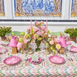 Mrs. Alice Rechargeable Lamp with Pink Frilled Shade (18cm)< Rechargeable Table Lamps | Summer Lighting