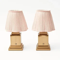 Mrs. Alice Rechargeable Lamp with Pink Lotus Shade (18cm)< Rechargeable Table Lamps