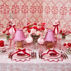 Mrs. Alice Rechargeable Lamp with Pink Frilled Shade (18cm)< Rechargeable Table Lamps | Summer Lighting