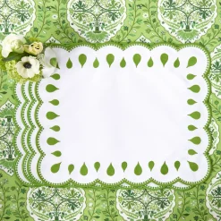 Mrs. Alice Rectangular Bettina White Placemats (Set of 4)< Placemats