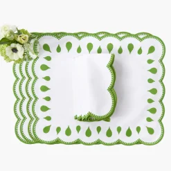Mrs. Alice Rectangular Bettina White Placemats (Set of 4)< Placemats