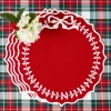 Mrs. Alice Red Bow Laurel Placemats (Set of 4)< Placemats