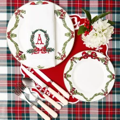 Mrs. Alice Red Bow Laurel Placemats (Set of 4)< Placemats