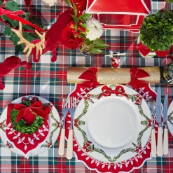 Mrs. Alice Red Bow Laurel Placemats (Set of 4)< Placemats