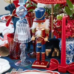 Mrs. Alice Red Ceramic Bow Candleholder (Pair)< Candle Holders