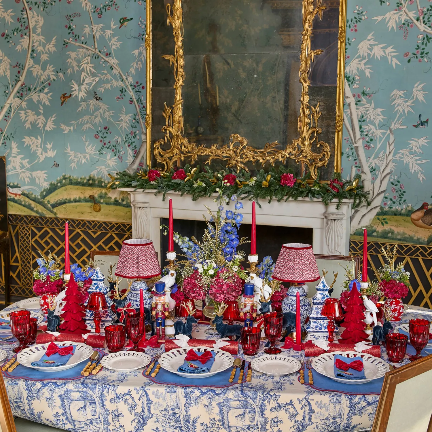 Mrs. Alice Red Glass Lantern Tea Light Holder (Pair) - 24 cm< Candle Holders | Tea Light Lanterns