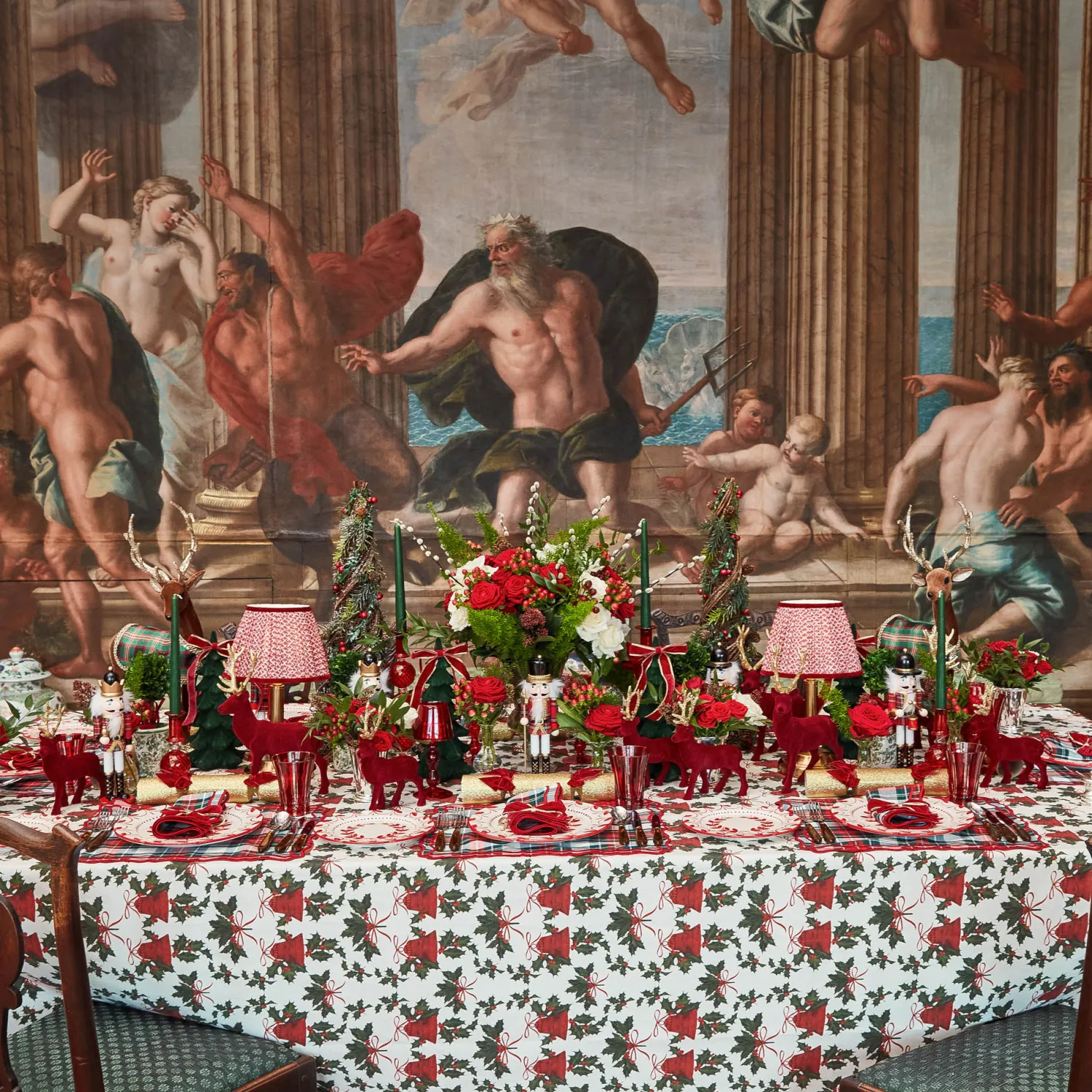 Mrs. Alice Red Glass Lantern Tea Light Holder (Pair) - 24 cm< Candle Holders | Tea Light Lanterns