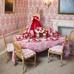 Mrs. Alice Red Glass Lantern Tea Light Holder (Pair) - 18 cm< Candle Holders | Tea Light Lanterns