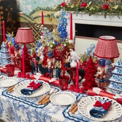 Mrs. Alice Red Glass Lantern Tea Light Holder (Pair) - 18 cm< Candle Holders | Tea Light Lanterns