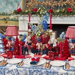 Mrs. Alice Red Glass Lantern Tea Light Holder (Pair) - 24 cm< Candle Holders | Tea Light Lanterns