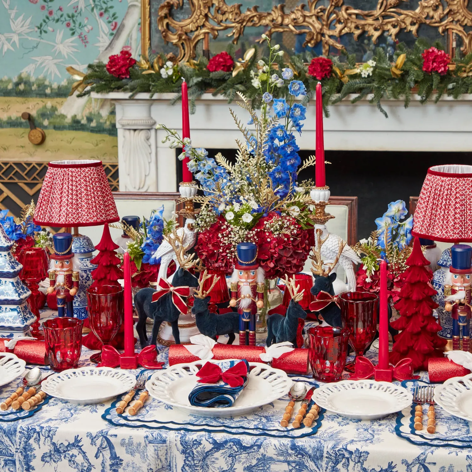 Mrs. Alice Red Glass Lantern Tea Light Holder (Pair) - 24 cm< Candle Holders | Tea Light Lanterns