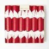 Mrs. Alice Red Glitter Crackers With White Velvet Bows (Set of 6)< Christmas Decorations