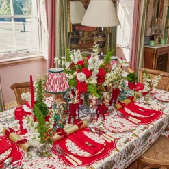 Mrs. Alice Red Linen Embroidered Nutcracker Napkins (Set of 4)< Napkins