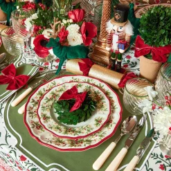 Mrs. Alice Red Ribboned Potted Boxwood Ball (Pair)< Christmas Decorations