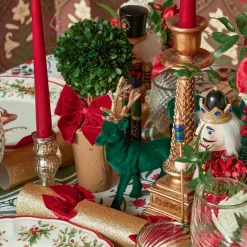 Mrs. Alice Red Ribboned Potted Boxwood Ball (Pair)< Christmas Decorations