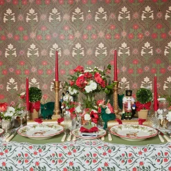 Mrs. Alice Red Ribboned Potted Boxwood Ball (Pair)< Christmas Decorations