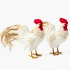 Mrs. Alice Ronnie the Rooster (Pair) - 30cm< Spring Decorations