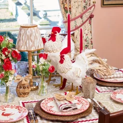 Mrs. Alice Ronnie the Rooster (Pair) - 30cm< Spring Decorations