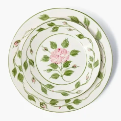 Mrs. Alice Rose Bud Dinner & Starter Plates (Set of 8)< Crockery Sets