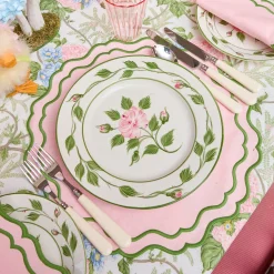 Mrs. Alice Rose Bud Dinner & Starter Plates (Set of 8)< Crockery Sets