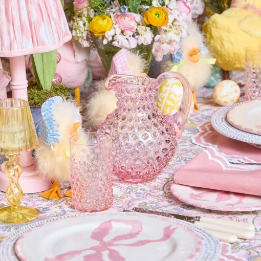 Mrs. Alice Rose Pink Hobnail Glasses (Set of 6)< Summer Glassware | Glasses