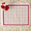 Mrs. Alice Rossina Putty Gingham & Red Placemats (Set of 4)< Placemats