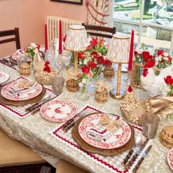 Mrs. Alice Rossina Putty Gingham & Red Placemats (Set of 4)< Placemats