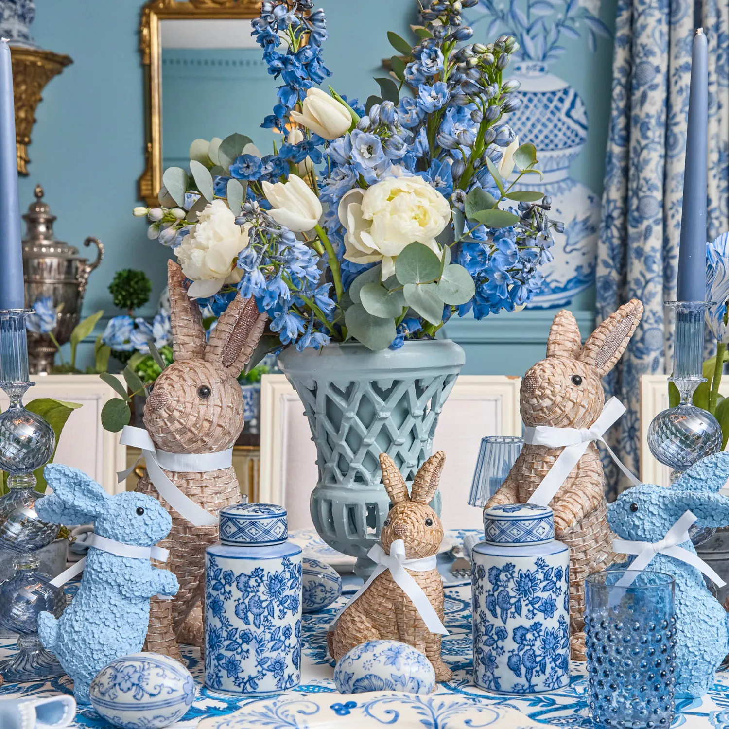 Mrs. Alice Round Chinoiserie Ginger Jars (Pair)< Spring Decorations | For The Homemaker