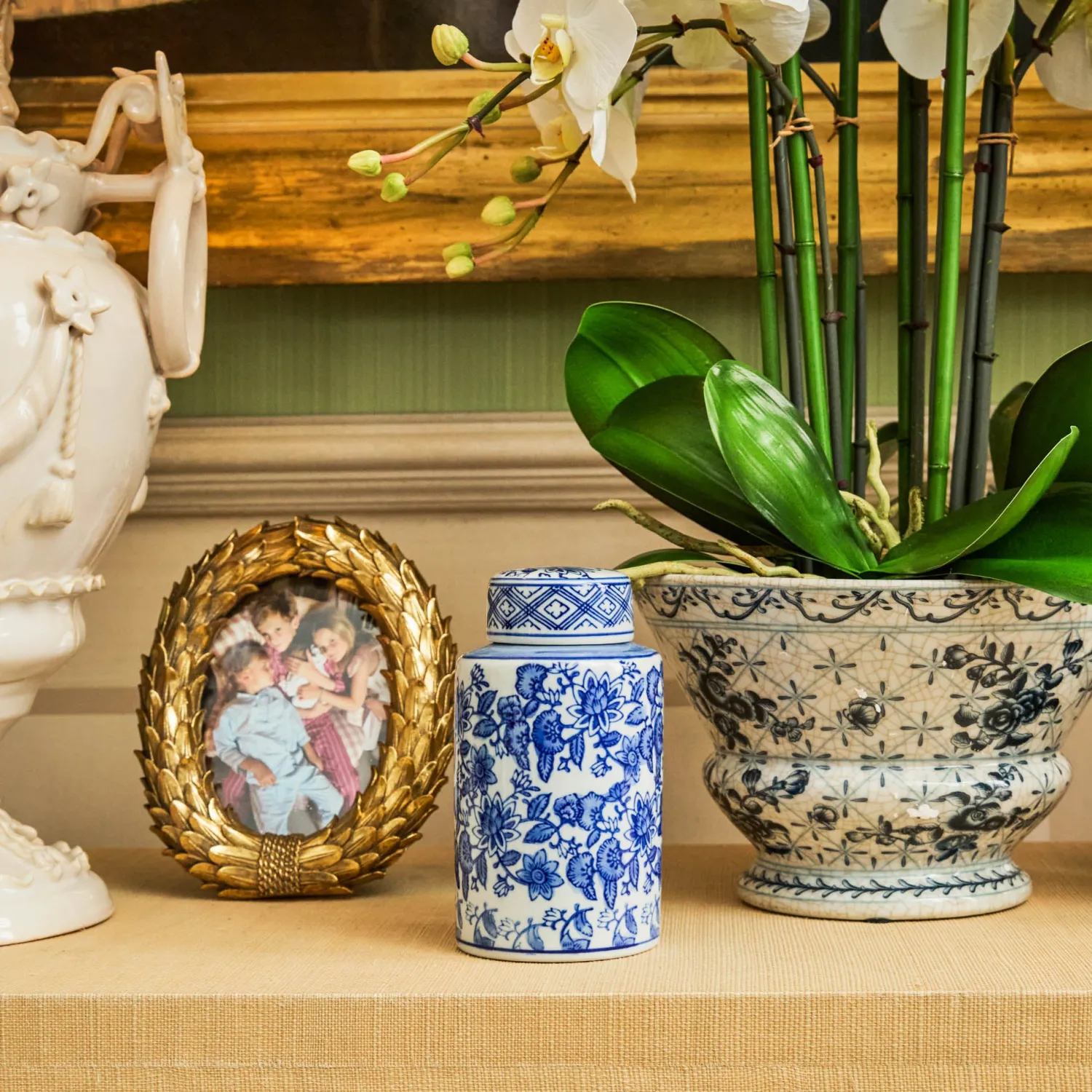 Mrs. Alice Round Chinoiserie Ginger Jars (Pair)< Spring Decorations | For The Homemaker