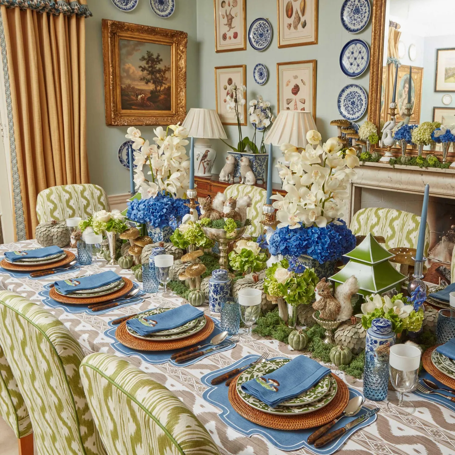 Mrs. Alice Round Chinoiserie Ginger Jars (Pair)< Spring Decorations | For The Homemaker