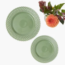Mrs. Alice Sage Basketweave Starter Plate< Starter Plates