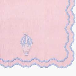 Mrs. Alice Sarah Pink & Blue Hot Air Balloon Embroidered Napkins (Set of 4)< Napkins