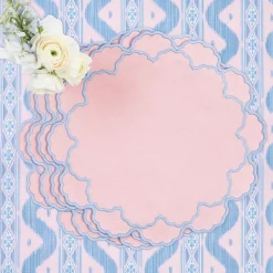 Mrs. Alice Sarah Pink & Blue Placemats (Set of 4)< Placemats