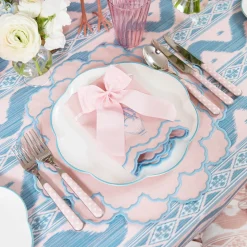 Mrs. Alice Sarah Pink & Blue Placemats (Set of 4)< Placemats