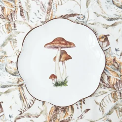 Mrs. Alice Scalloped Mushroom Dinner Plate< Dinner Plates