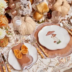 Mrs. Alice Scalloped Mushroom Dinner Plates (Set of 4)< Dinner Plates | Crockery Sets